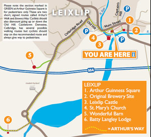 Arthur's Way Leixlip Map