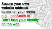 Secure your own webite address based on your name